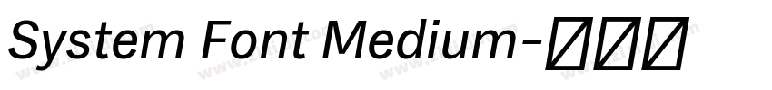 System Font Medium字体转换